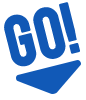 Go logo in blue color and no background